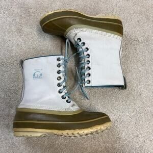 Sorel 1964 Premium White Waterproof Winter Snow Boots Size 7